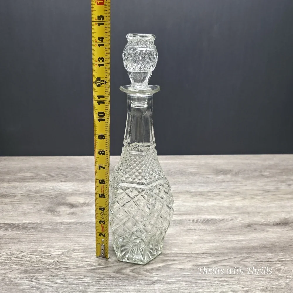 Vintage Anchor‎ Hocking Wexford Crystal Wine Decanter Bottle